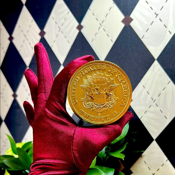 Collectible Coin Clock Presidential Seal Gold Quartz Seiko Alarm Vintage Luxury - Picture 8 of 16